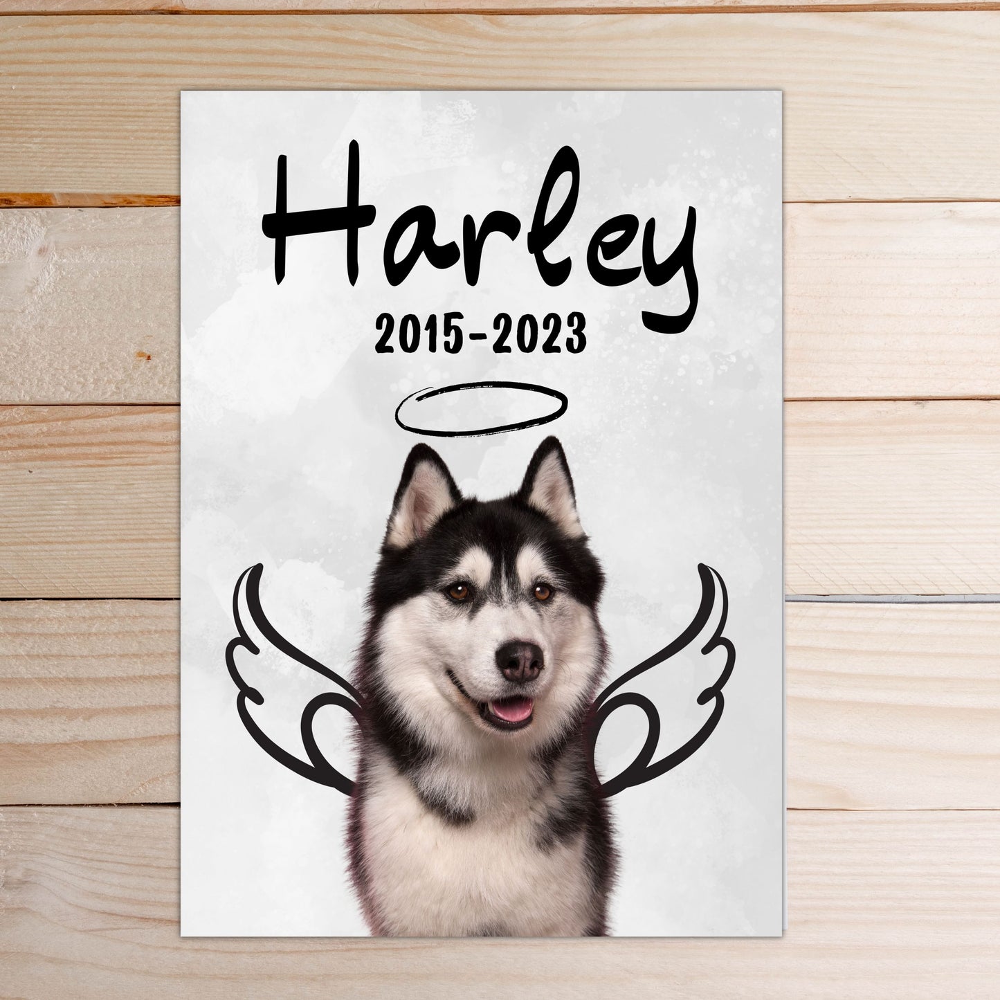 Pet Memorial Personalised Portrait Custom Pet Portrait Angel Personalised Wall Art Pet Remembrance Gift