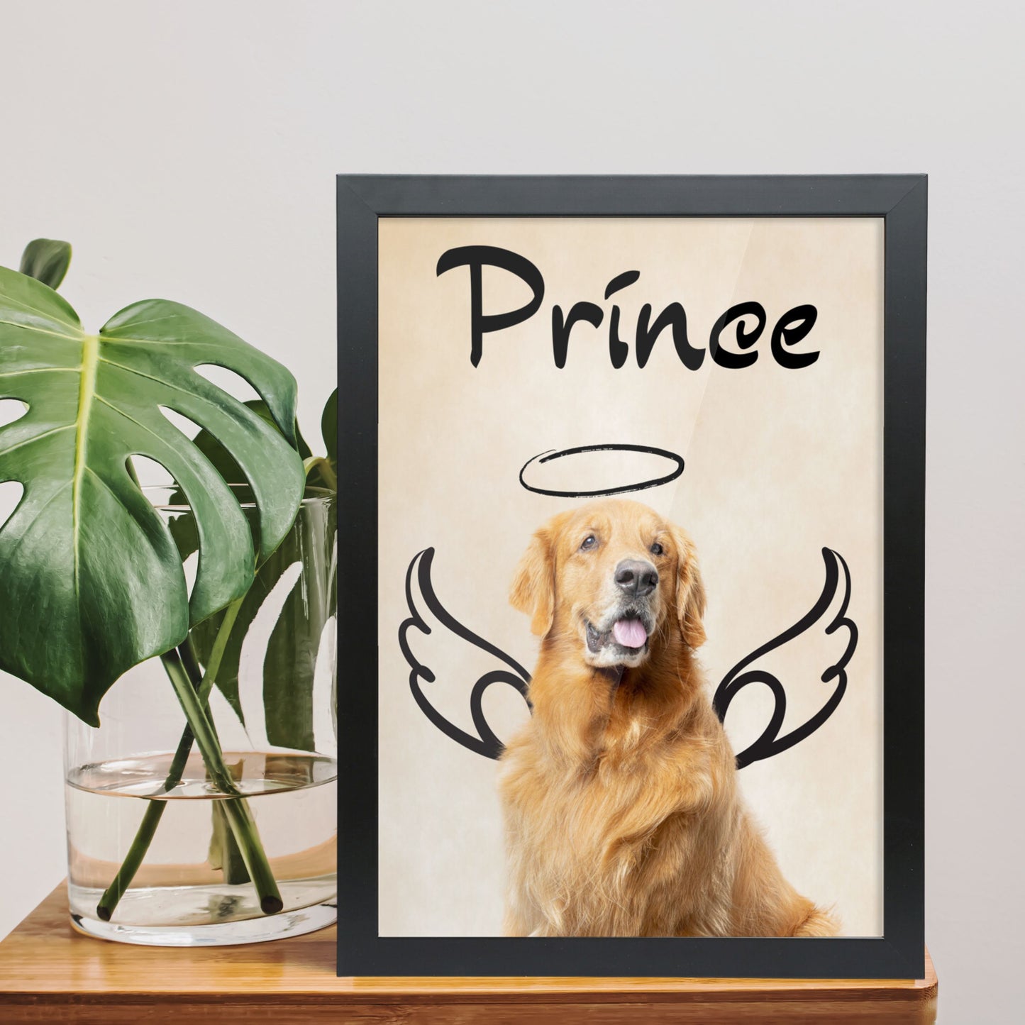 Pet Memorial Personalised Portrait Custom Pet Portrait Angel Personalised Wall Art Pet Remembrance Gift