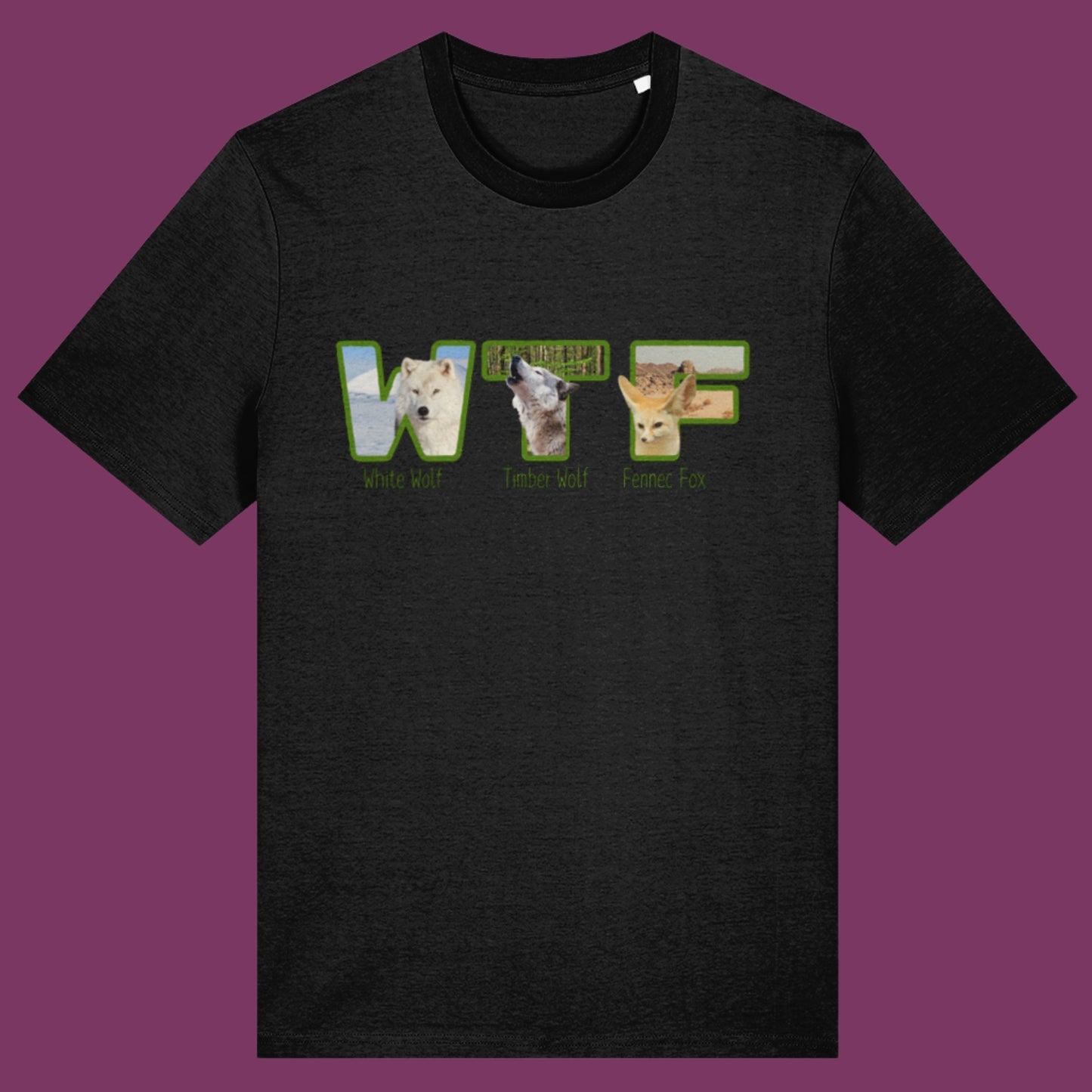 Funny WTF Animal Shirt Wolf Fox T-Shirt Wildlife Joke Shirt for Animal Lovers Nature Pun Graphic Tee WTF Fox Wolf Gift Shirt