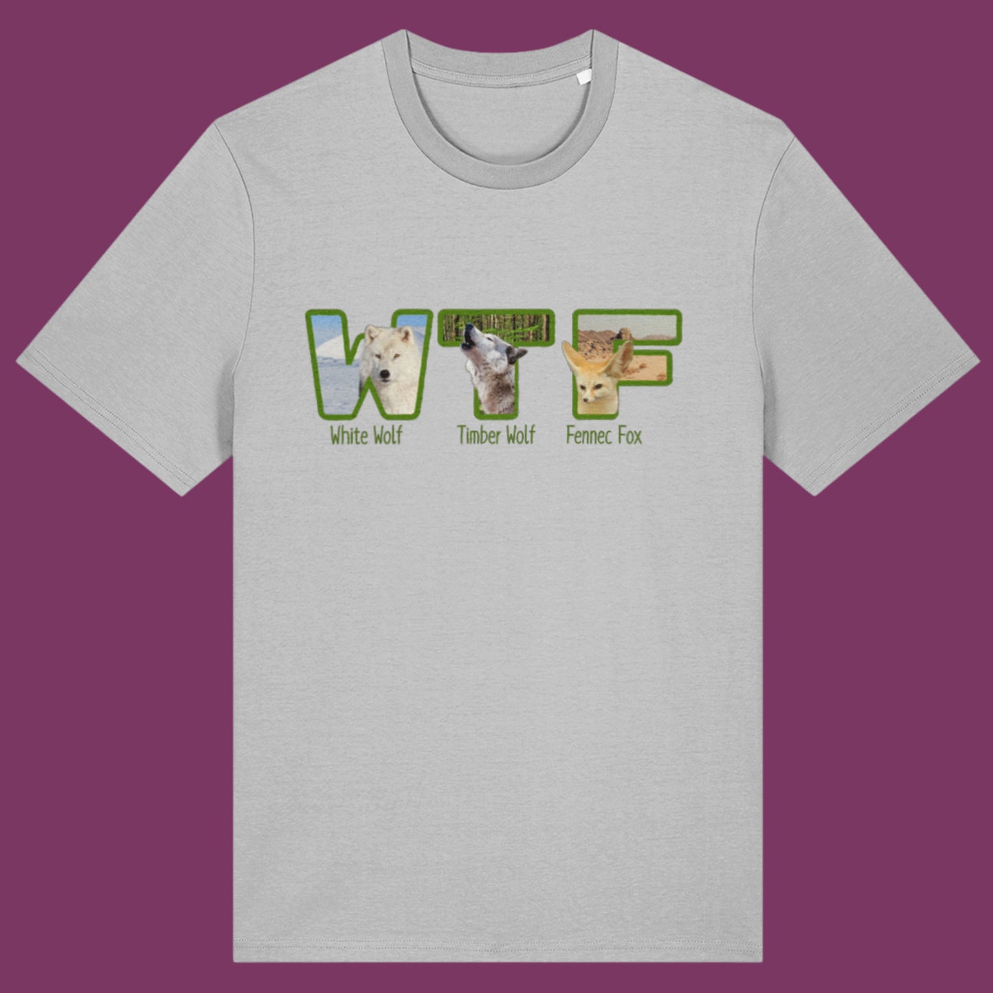 Funny WTF Animal Shirt Wolf Fox T-Shirt Wildlife Joke Shirt for Animal Lovers Nature Pun Graphic Tee WTF Fox Wolf Gift Shirt