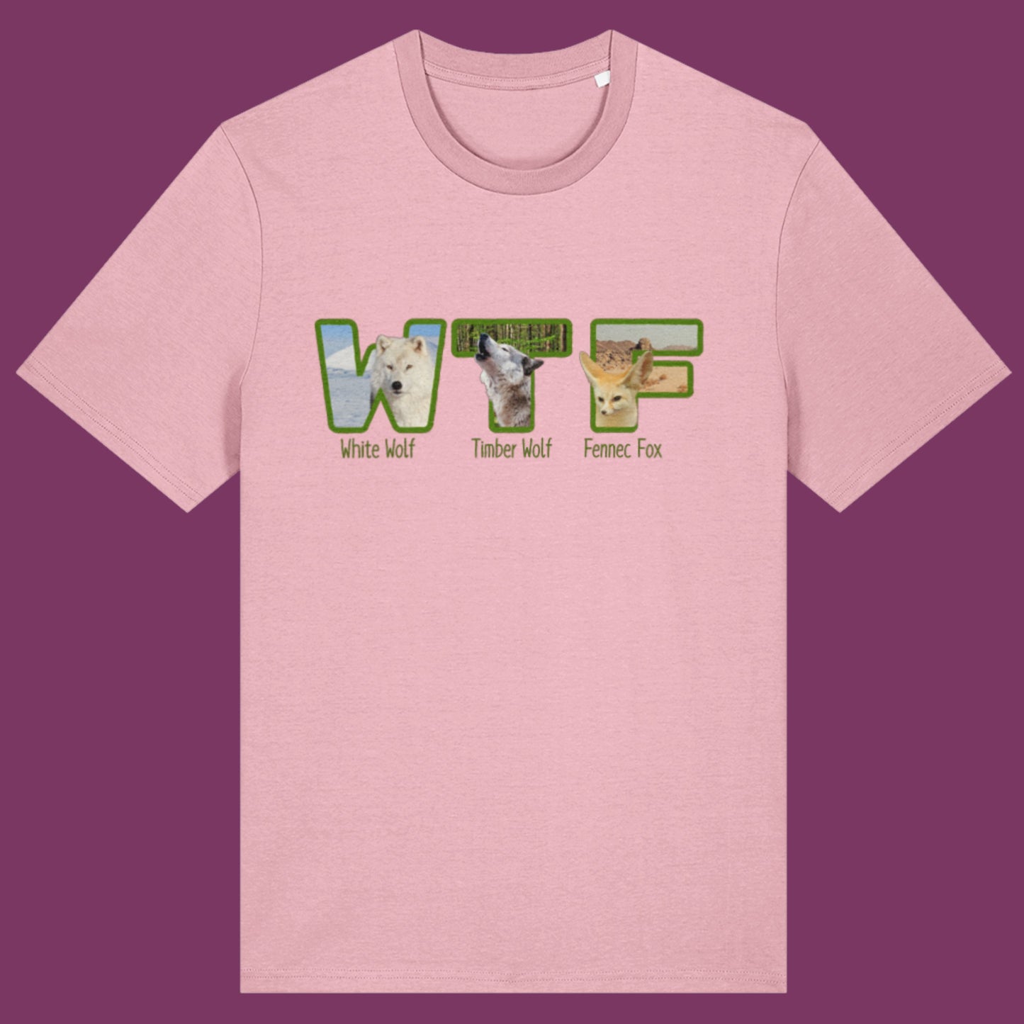 Funny WTF Animal Shirt Wolf Fox T-Shirt Wildlife Joke Shirt for Animal Lovers Nature Pun Graphic Tee WTF Fox Wolf Gift Shirt