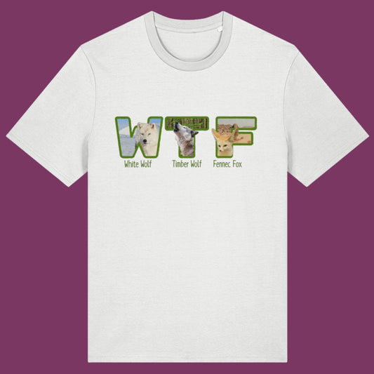 Funny WTF Animal Shirt Wolf Fox T-Shirt Wildlife Joke Shirt for Animal Lovers Nature Pun Graphic Tee WTF Fox Wolf Gift Shirt