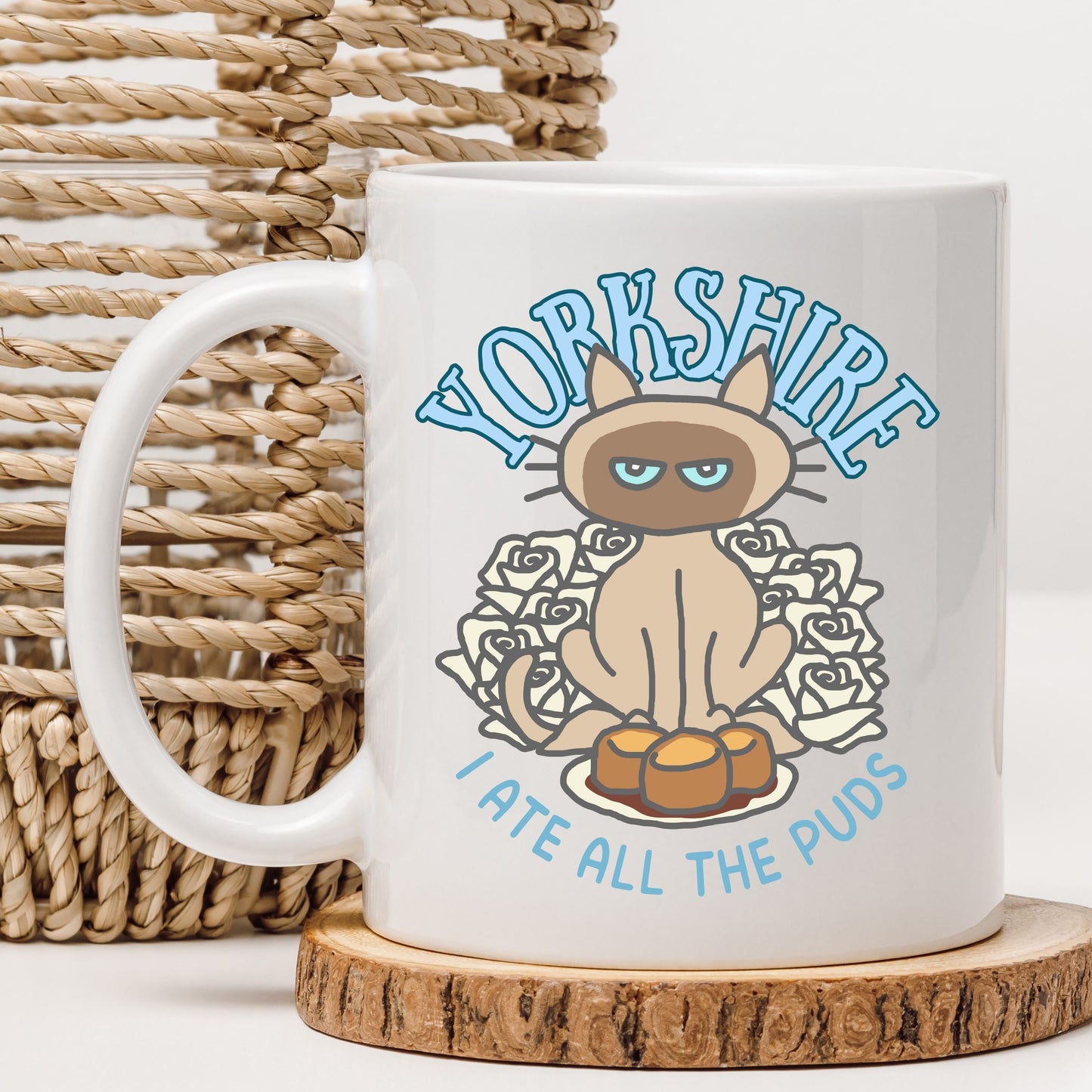 Yorkshire Mug Funny Cat Coffee Mug Yorkshire Humour Cat Lover Gift Siamese Cat Mug