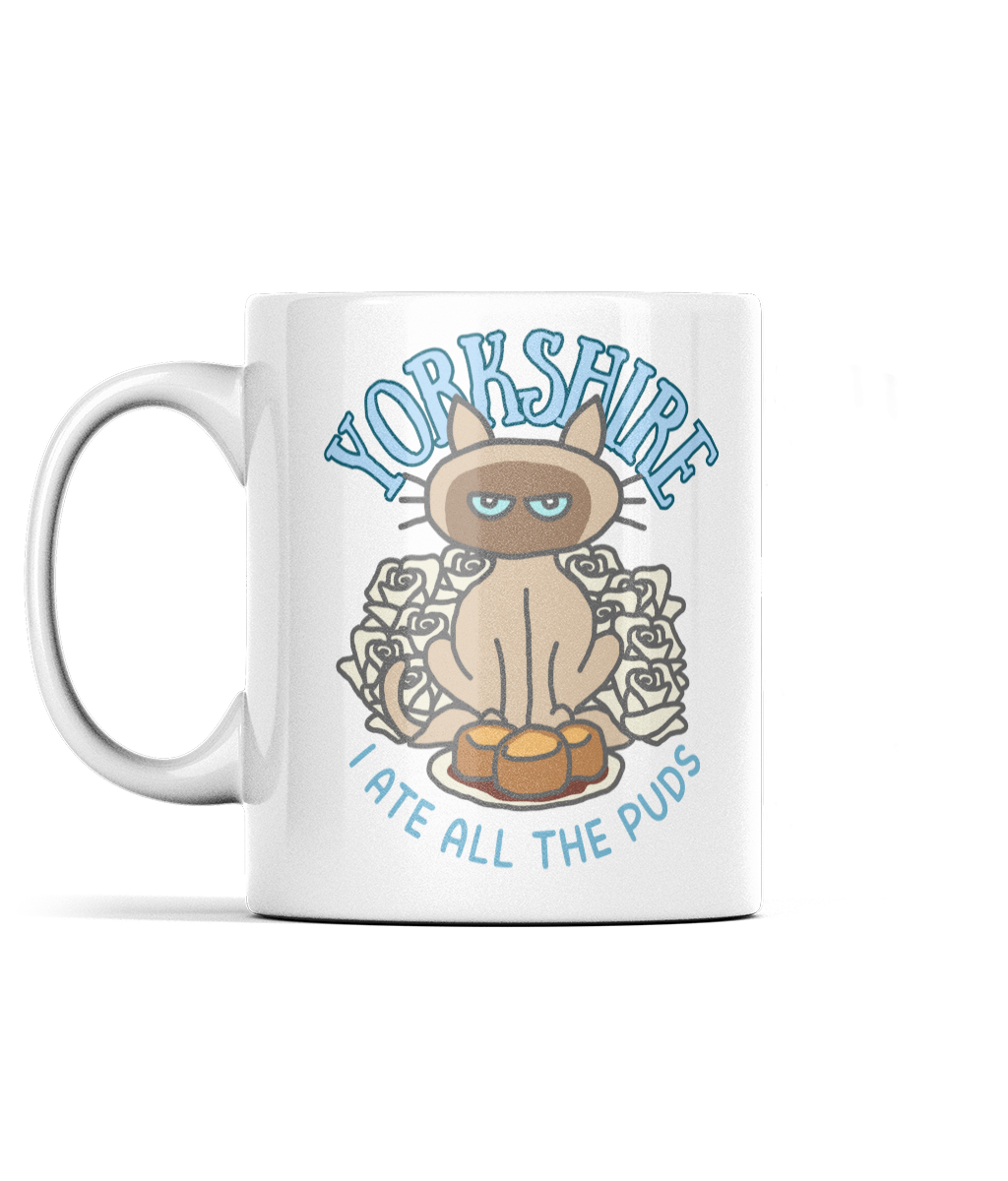 Yorkshire Mug Funny Cat Coffee Mug Yorkshire Humour Cat Lover Gift Siamese Cat Mug