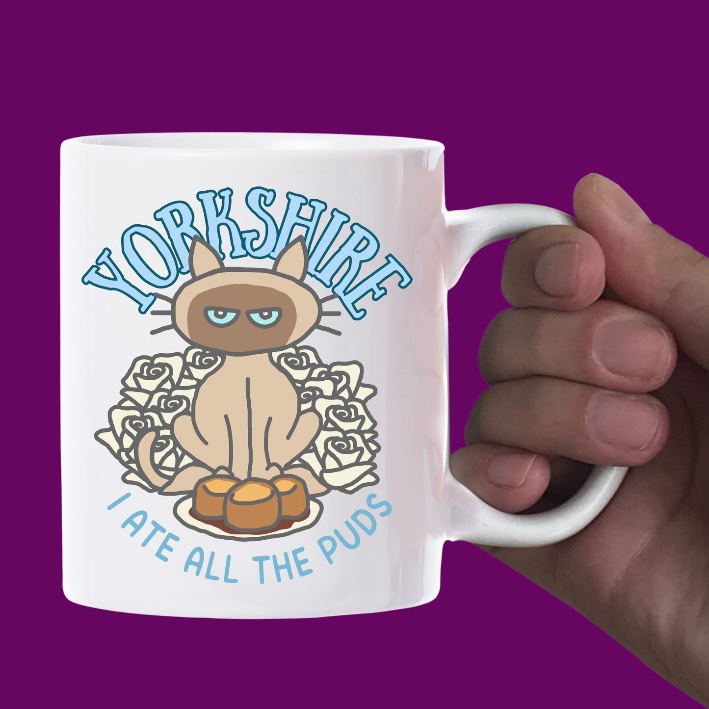 Yorkshire Mug Funny Cat Coffee Mug Yorkshire Humour Cat Lover Gift Siamese Cat Mug