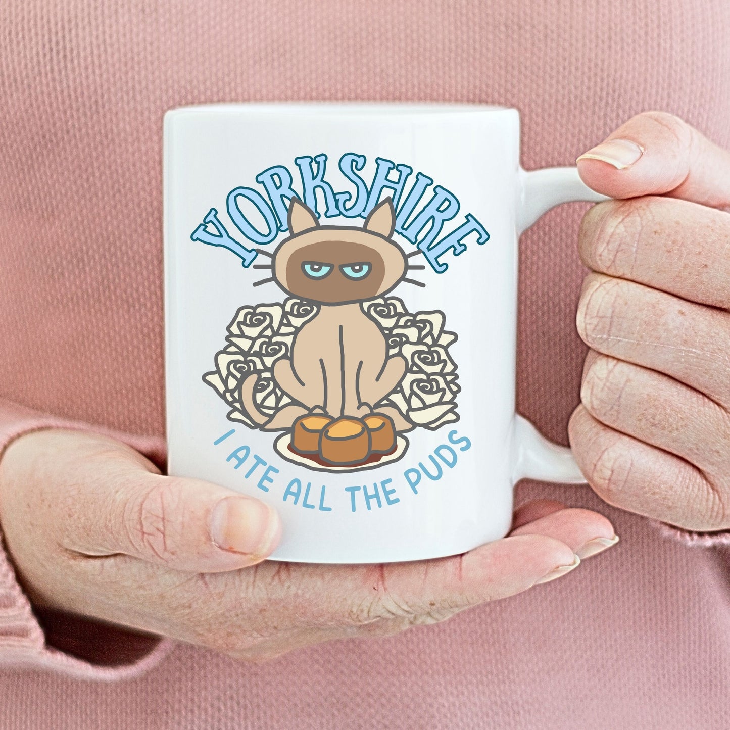 Yorkshire Mug Funny Cat Coffee Mug Yorkshire Humour Cat Lover Gift Siamese Cat Mug