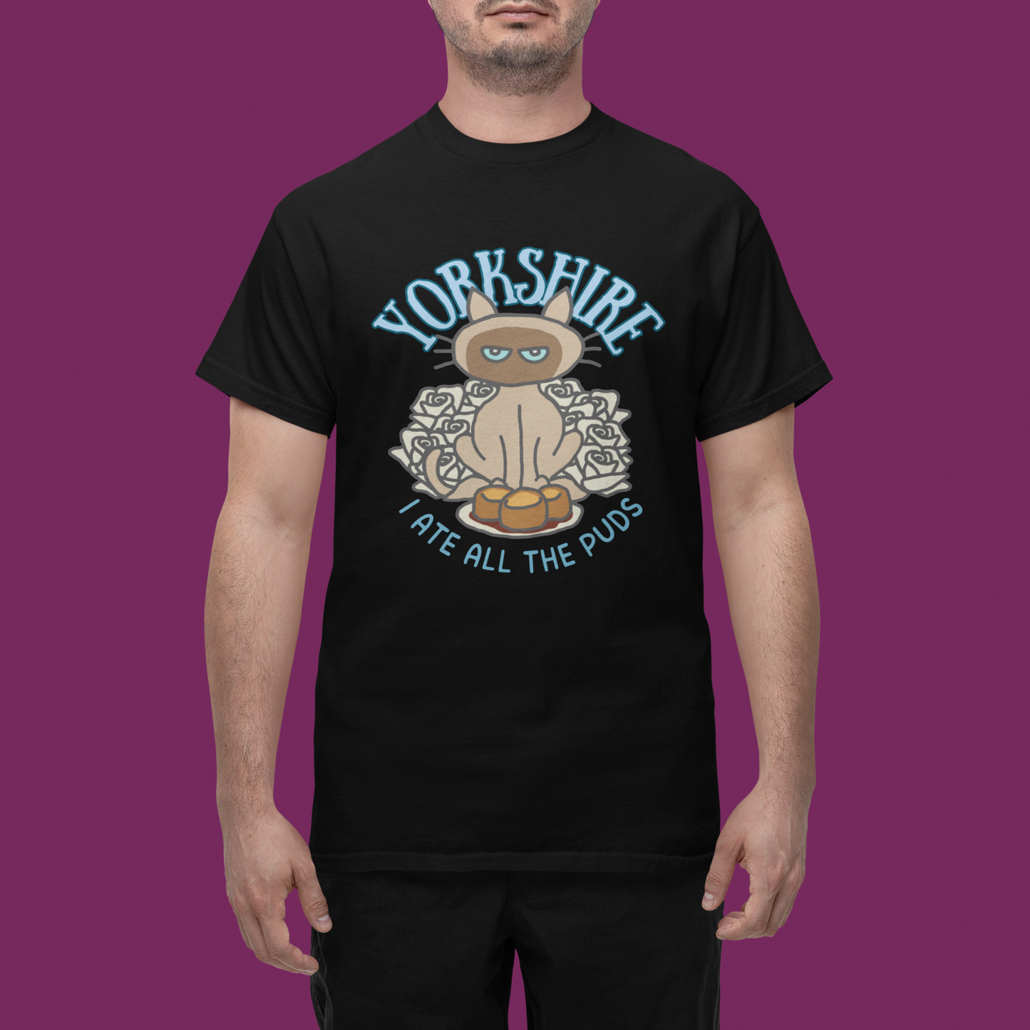 Yorkshire T-shirt Funny Cat Shirt Yorkshire Humour Cat Lover Gift Siamese Cat Tee Shirt