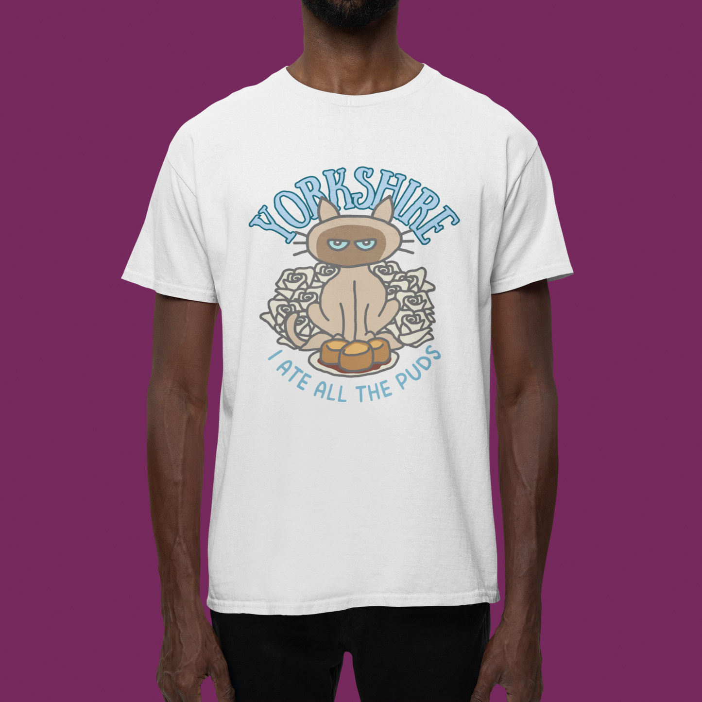 Yorkshire T-shirt Funny Cat Shirt Yorkshire Humour Cat Lover Gift Siamese Cat Tee Shirt