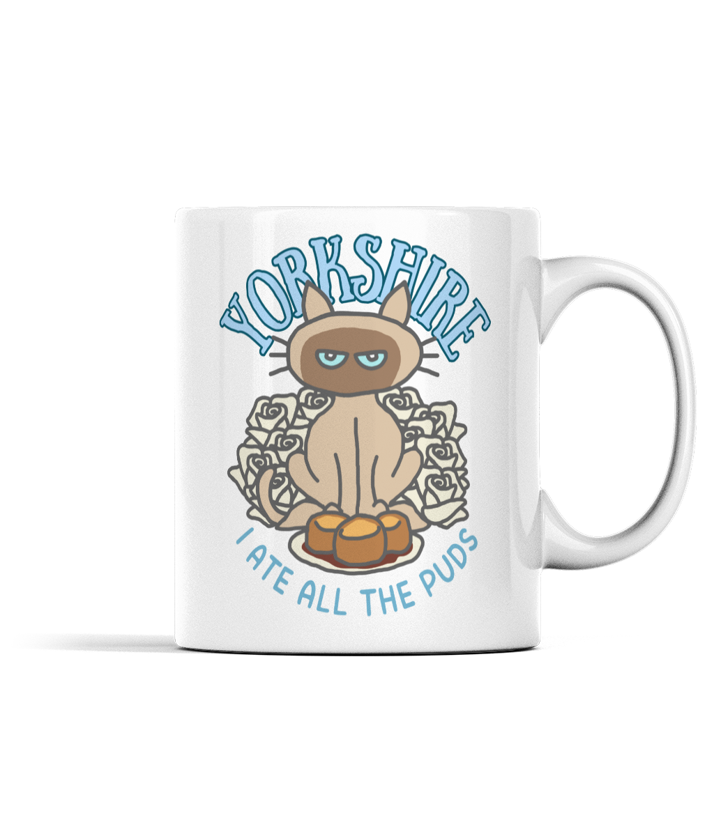 Yorkshire Mug Funny Cat Coffee Mug Yorkshire Humour Cat Lover Gift Siamese Cat Mug
