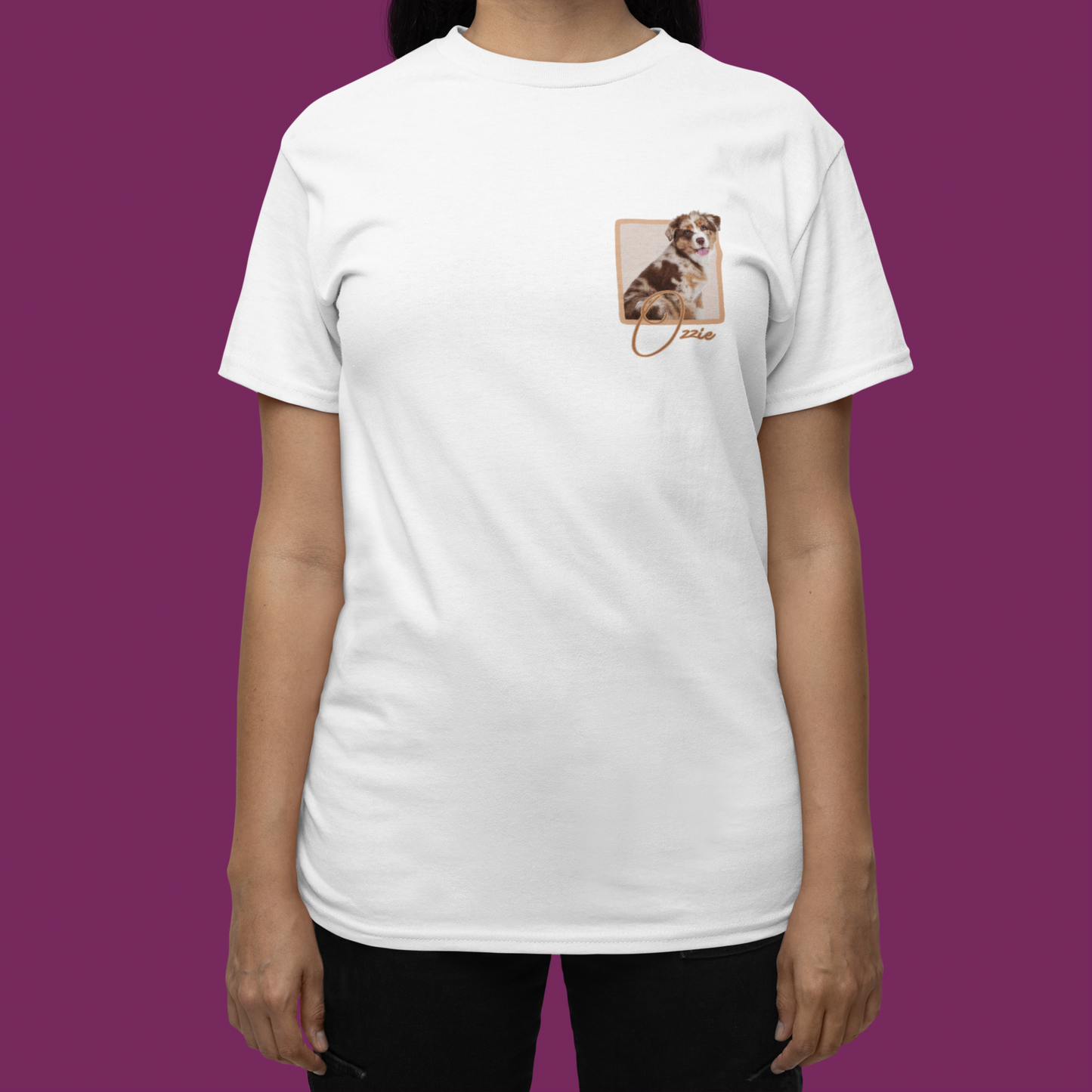 Custom Pet Photo T-Shirt Personalised Cat or Dog Portrait Tee Unique Pet Lover Gift Dog Mum Shirt Cat Photo Shirt