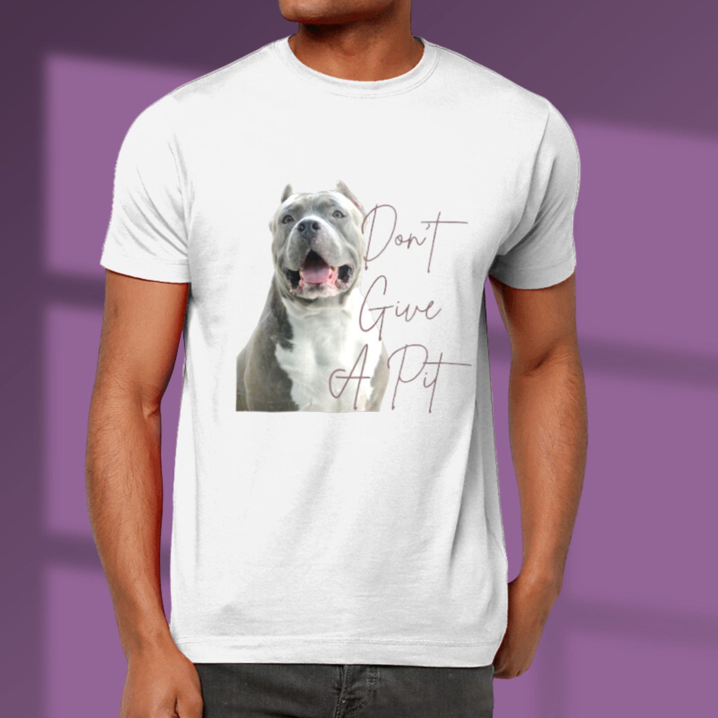 Pitbull Terrier Tshirt Dog Lover Gift Pitbull T shirt Don't Give A Pit bull Terrier Shirt white