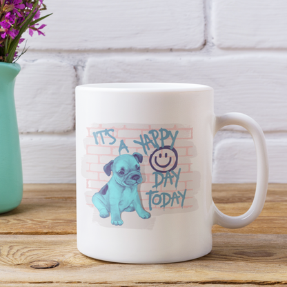 Cute Dog Lover Coffee Mug Graffiti Mug Dog Lover Gift Puppy Coffee Mug