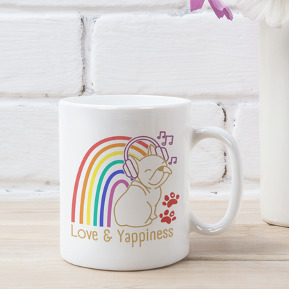 Cute Puppy Coffee Mug Dog Lover Rainbow Pride Dog Lover Gift Dog Coffee Mug