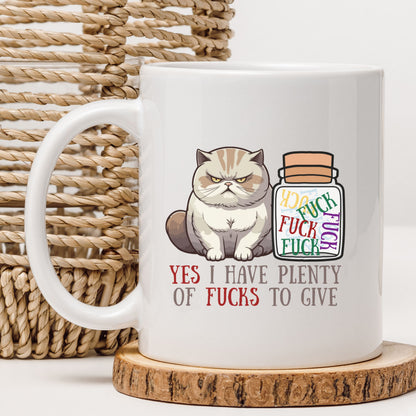 Funny Grumpy Cat Mug Sarcastic Cat Lover Gift Adult Humour Coffee Cup Funny Coffee Mug Cat Lovers