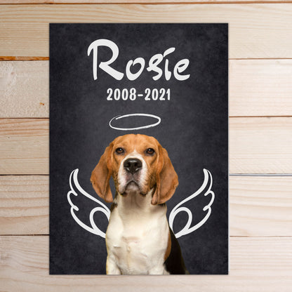 Pet Memorial Personalised Portrait Custom Dog Portrait Angel Personalised Wall Art Dog Lover Gift Pet Remembrance