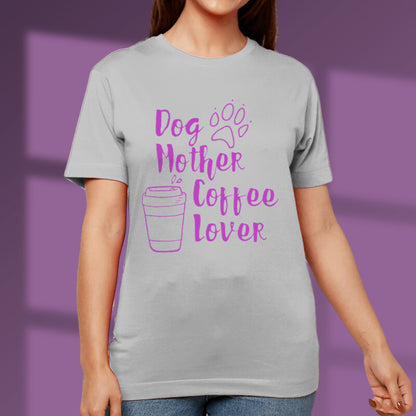 Dog Mum Tshirt Coffee Lover Dog Mum Shirt Dog lover T shirt Dog Mum Gift grey