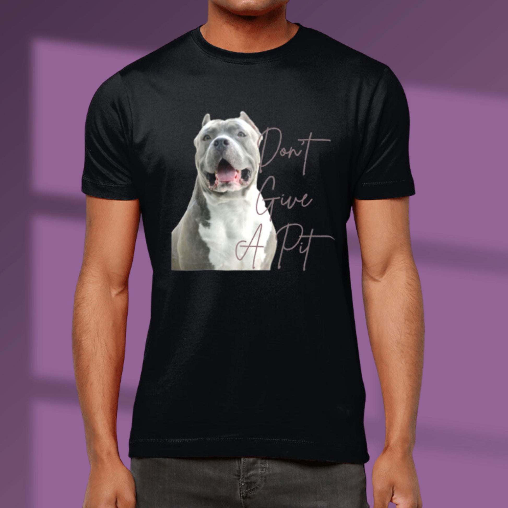 Pitbull Terrier Tshirt Dog Lover Gift Pitbull T shirt Don't Give A Pit bull Terrier Shirt black