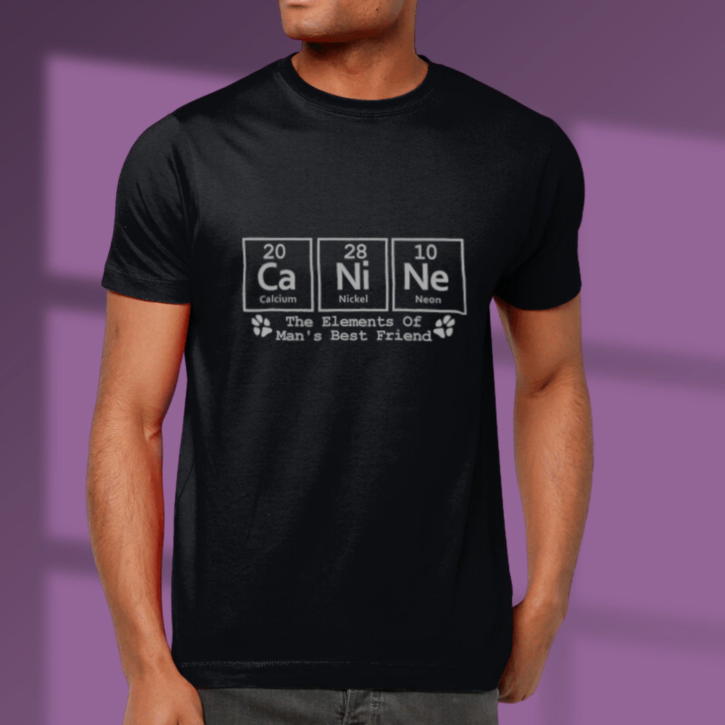 Canine Elements Periodic Table Science, Dog lover T shirt, Dog slogan T-shirt, Dog owner gift