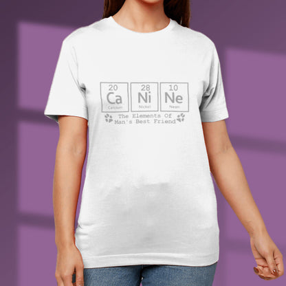 Canine Elements Periodic Table Science, Dog lover T shirt, Dog slogan T-shirt, Dog owner gift