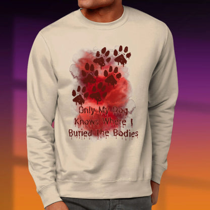 Blood Stained Sweatshirt Paw Print Blood Spatter Sweater Halloween Blood Dog Lover Sweatshirt