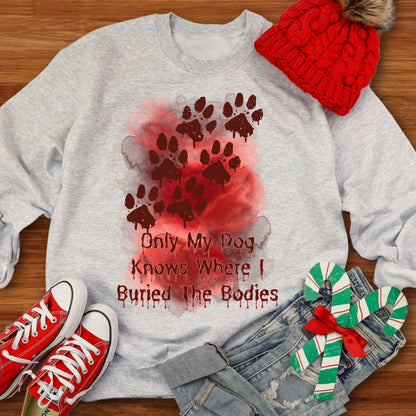 Blood Stained Sweatshirt Paw Print Blood Spatter Sweater Halloween Blood Dog Lover Sweatshirt