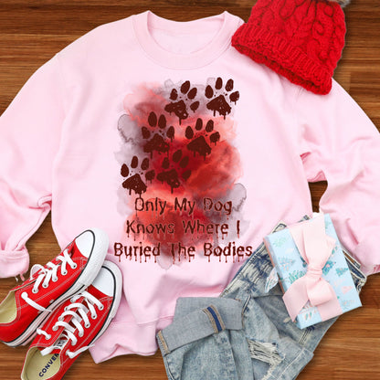 Blood Stained Sweatshirt Paw Print Blood Spatter Sweater Halloween Blood Dog Lover Sweatshirt