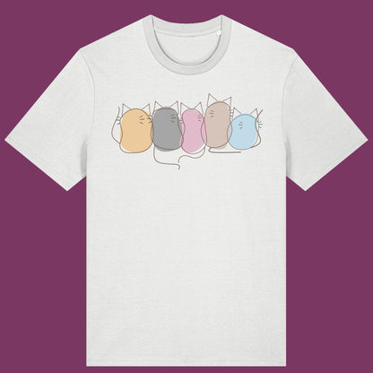 Cute Pastel Cat T-Shirt Kawaii Kitty Graphic Tee Cat Lovers Aesthetic Cat Lover Gift Cute Cat Mum Dad Gift Blob Cat Tshirt