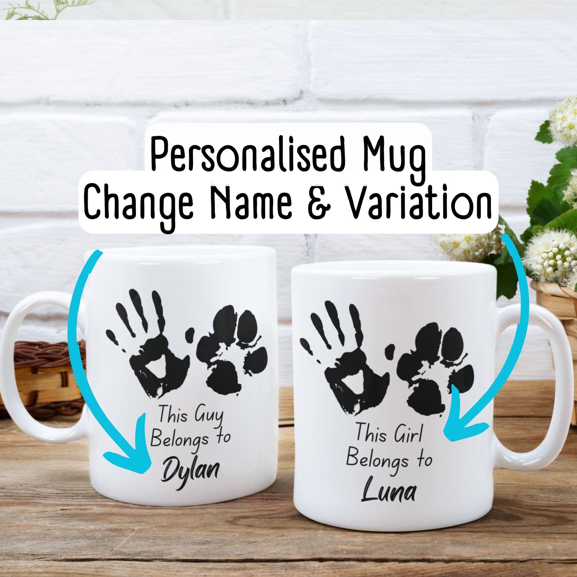 Personalised Dog Lover Coffee Mug Custom Dog Name Personalised Dog Owner Gift