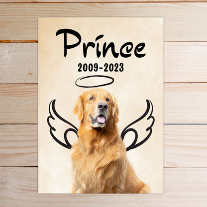 Pet Memorial Personalised Portrait Custom Dog Portrait Angel Personalised Wall Art Dog Lover Gift Pet Remembrance