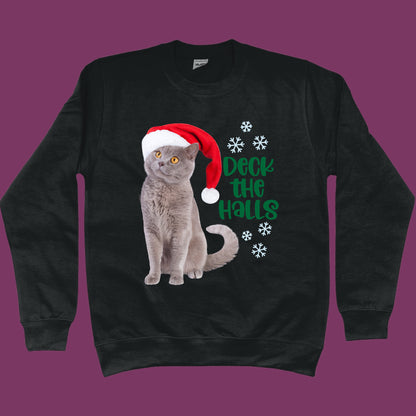Pet Lover Christmas Sweatshirt Dog or Cat Santa Sweater Funny Pet Lover Christmas Gift