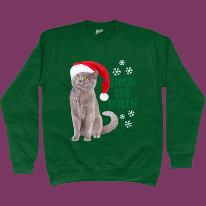 Pet Lover Christmas Sweatshirt Dog or Cat Santa Sweater Funny Pet Lover Christmas Gift