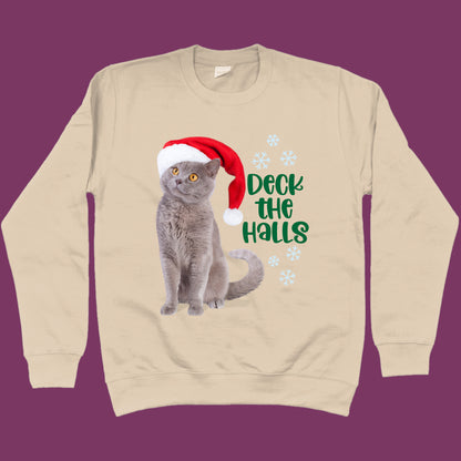 Pet Lover Christmas Sweatshirt Dog or Cat Santa Sweater Funny Pet Lover Christmas Gift
