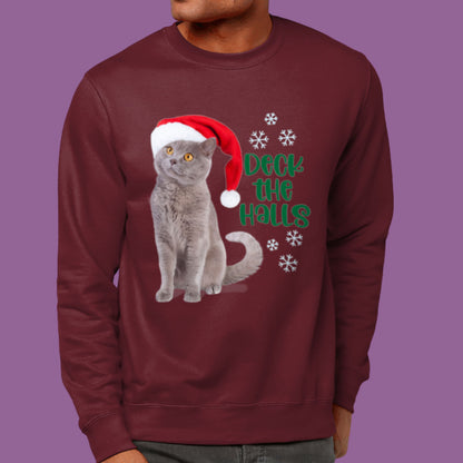 Pet Lover Christmas Sweatshirt Dog or Cat Santa Sweater Funny Pet Lover Christmas Gift