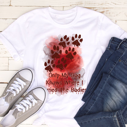 Blood Stained Tshirt Paw Print Blood Spatter Shirt Halloween Blood Dog Lover Tshirt white