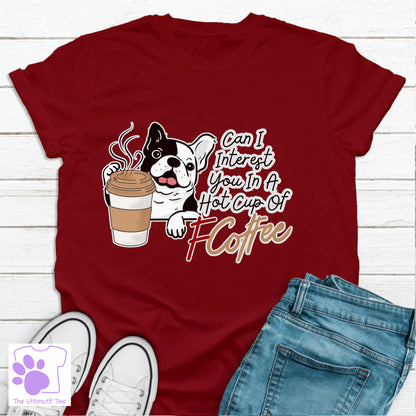 Bulldog Tshirt Funny Dog Lover Tshirt Coffee Lover Shirt Dog Owner Gift For Coffee Drinker