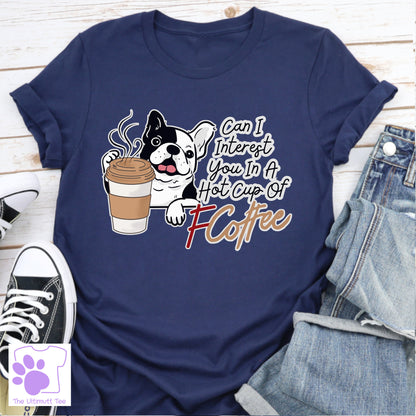 Bulldog Tshirt Funny Dog Lover Tshirt Coffee Lover Shirt Dog Owner Gift For Coffee Drinker