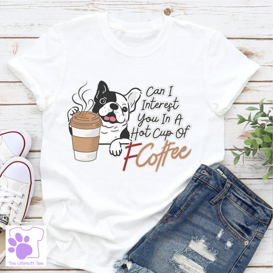 Bulldog Tshirt Funny Dog Lover Tshirt Coffee Lover Shirt Dog Owner Gift For Coffee Drinker