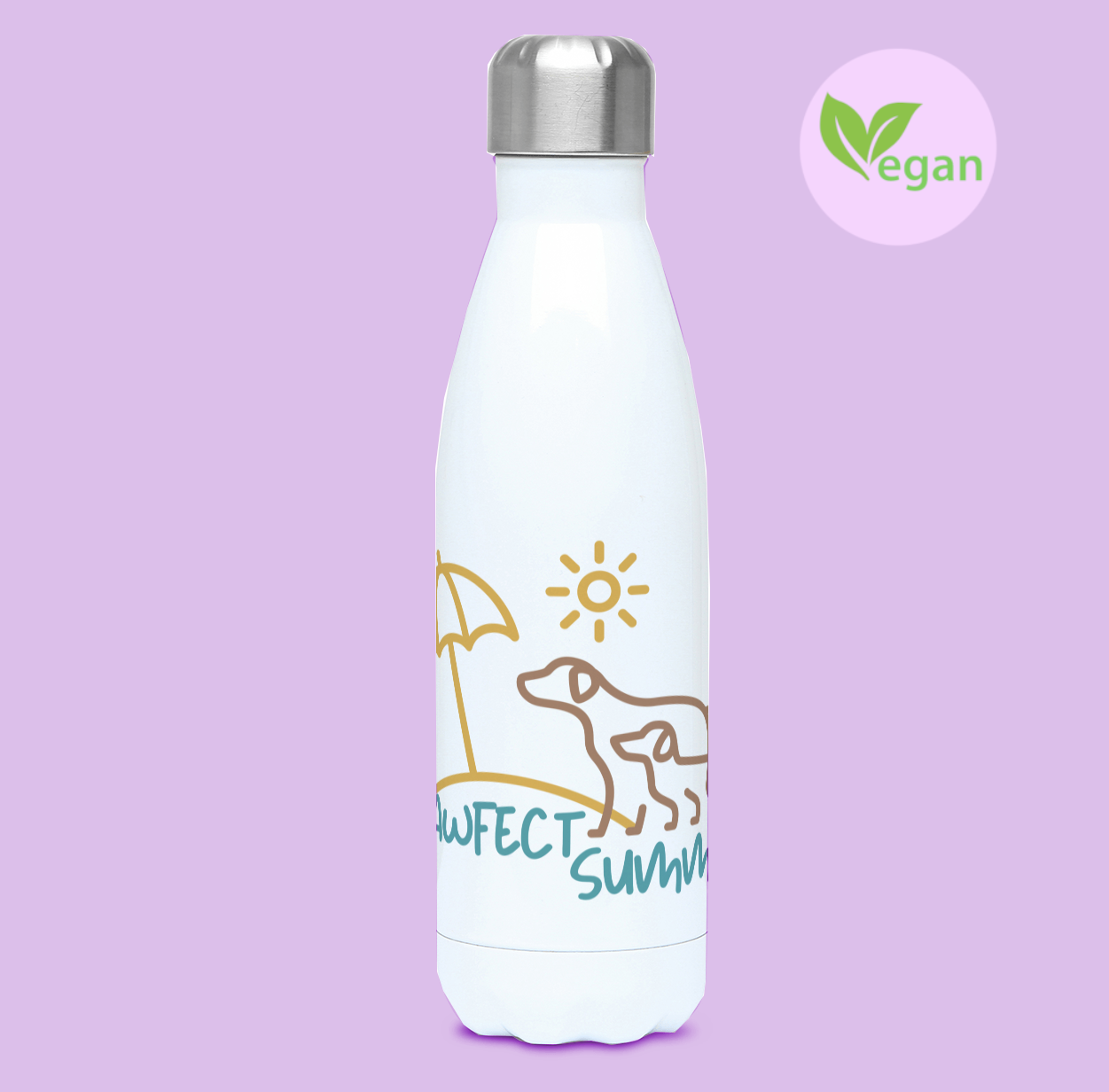 Pawfect Summer Beach Dog lover 500ml Water Bottle