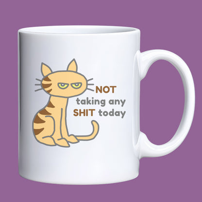 Funny Cat Attitude Mug Adult Humour Gift Cat Lover Mug Sarcastic Kitty Coffee Cup