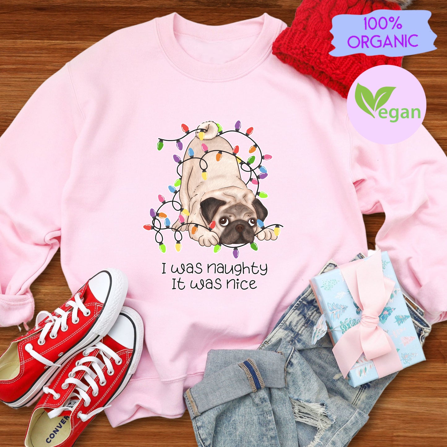 Dog Christmas Sweatshirt Pug Lover Gift Christmas Sweater Pug Dog Christmas Jumper