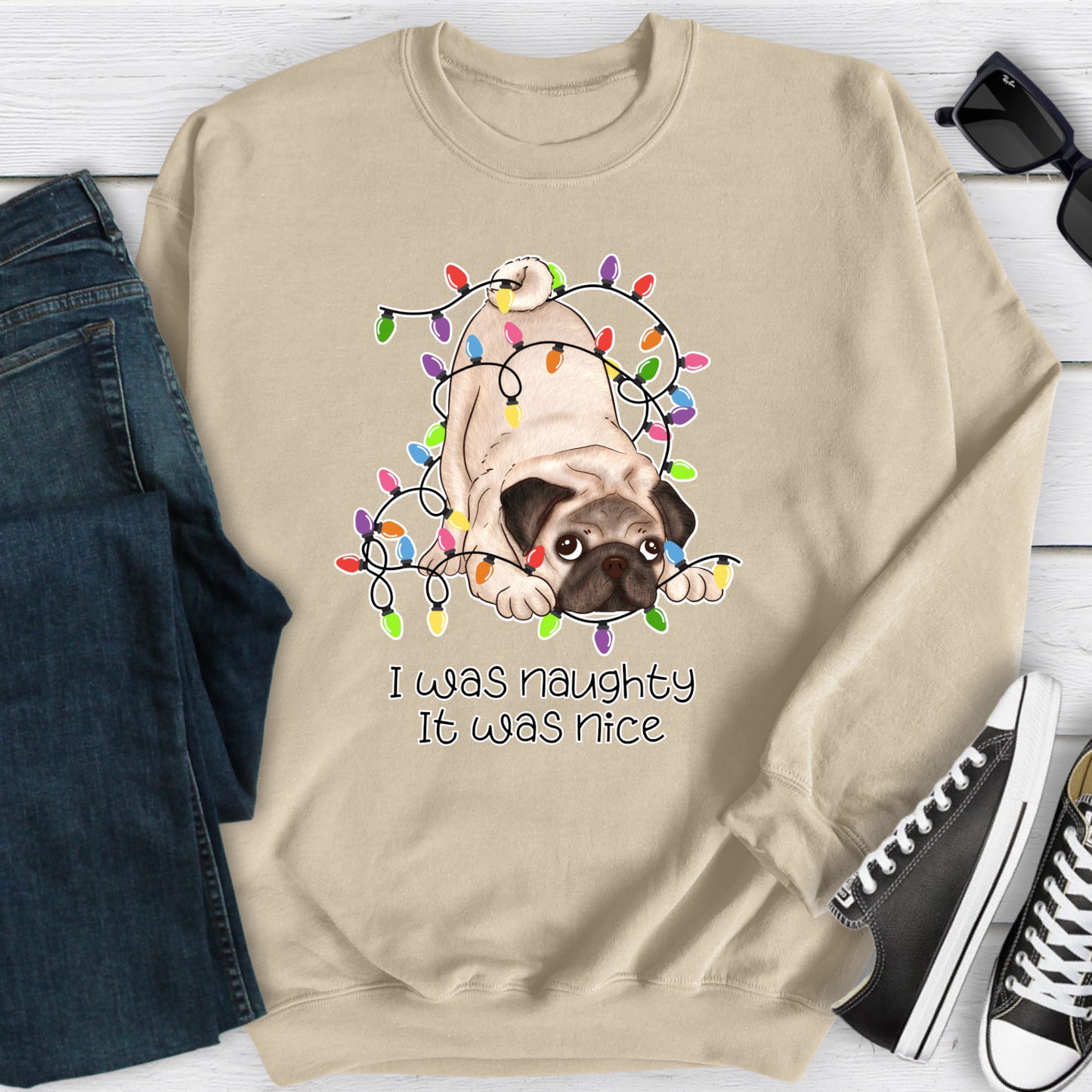 Dog Christmas Sweatshirt Pug Lover Gift Christmas Sweater Pug Dog Christmas Jumper