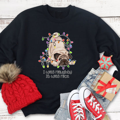 Dog Christmas Sweatshirt Pug Lover Gift Christmas Sweater Pug Dog Christmas Jumper