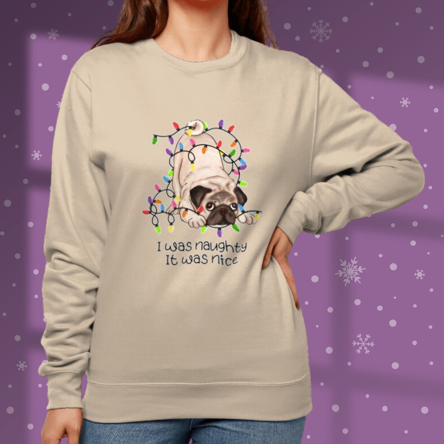 Dog Christmas Sweatshirt Pug Lover Gift Christmas Sweater Pug Dog Christmas Jumper