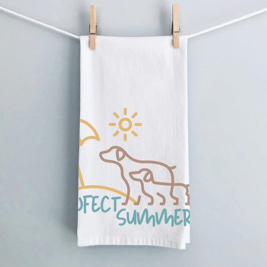 Pawfect Summer Beach Dog Lover Beach Towel