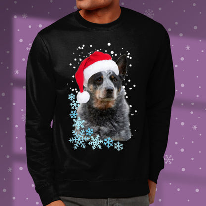 Dog Christmas Sweatshirt Personalised Dog Photo Gift Custom Sweater Christmas Gift Idea Dog Lover Sweatshirt