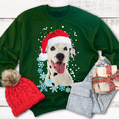 Dog Christmas Sweatshirt Personalised Dog Photo Gift Custom Sweater Christmas Gift Idea Dog Lover Sweatshirt