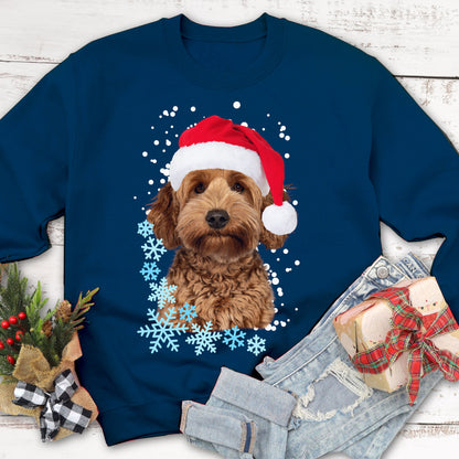 Dog Christmas Sweatshirt Personalised Dog Photo Gift Custom Sweater Christmas Gift Idea Dog Lover Sweatshirt