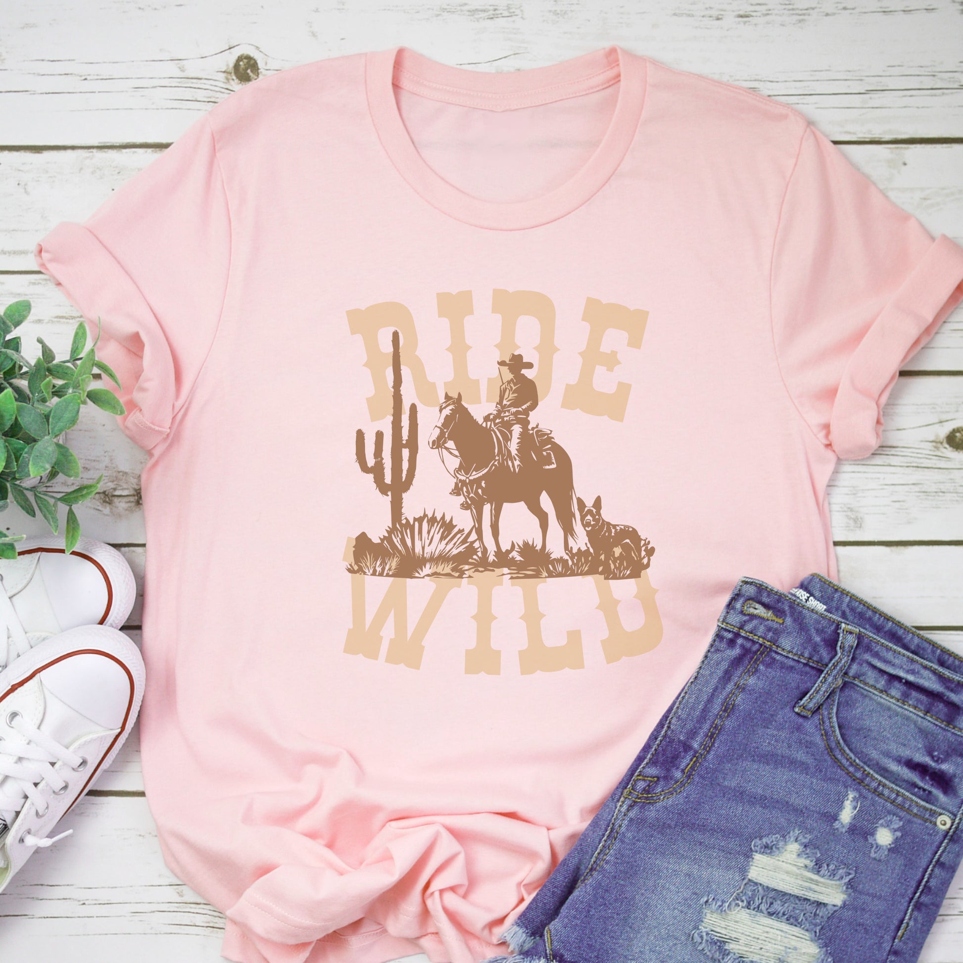 Cowboy Tshirt Wild West Horse Shirt Dog Lover Gift Cowboy Tshirt pink