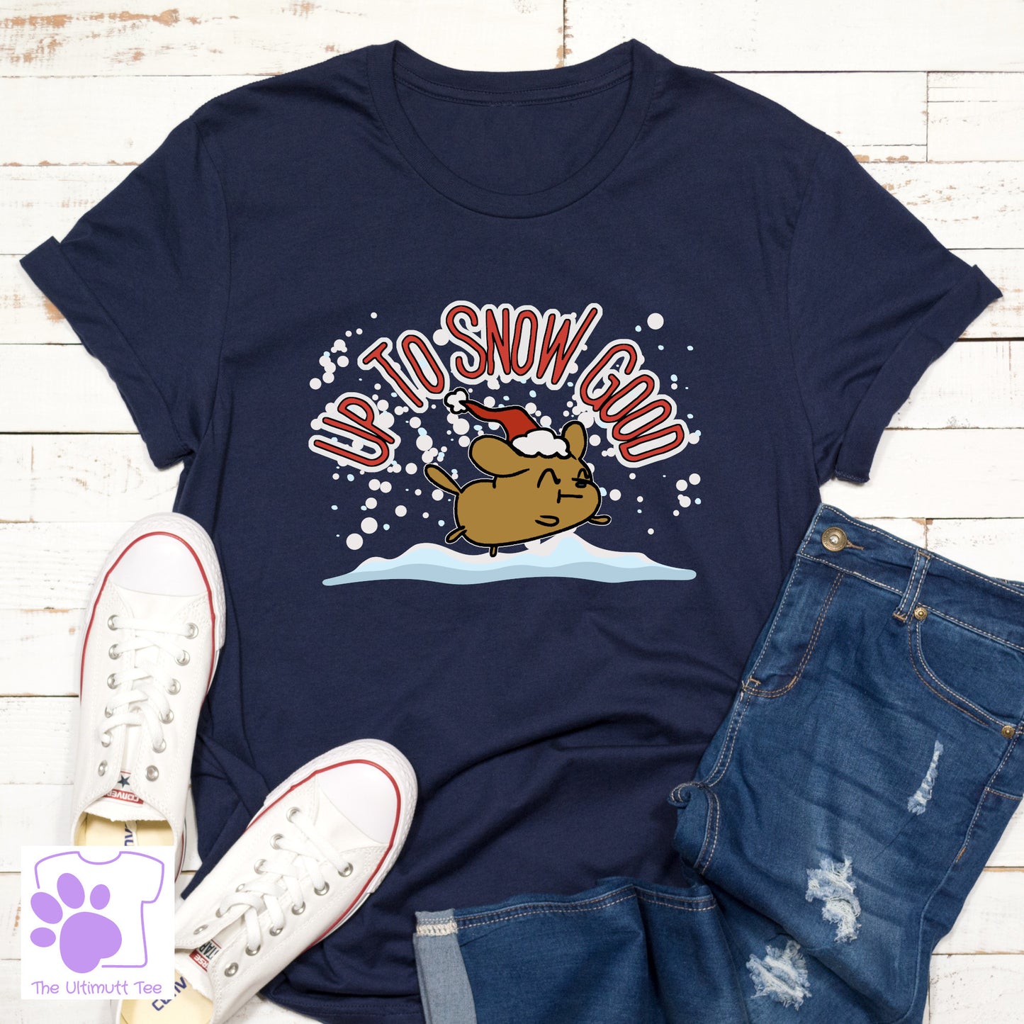 Dog Lover Christmas T shirt Christmas Dog Owner Gift Vegan T shirt navy