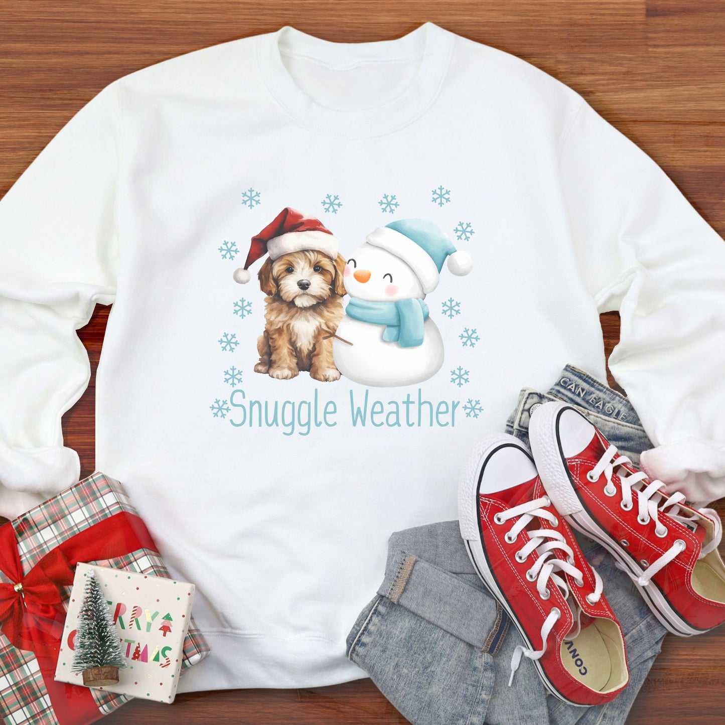 Dog Christmas Sweatshirt Santa Sweater Snowman Christmas Jumper Dog Lover Sweatshirt Santa Christmas Gift